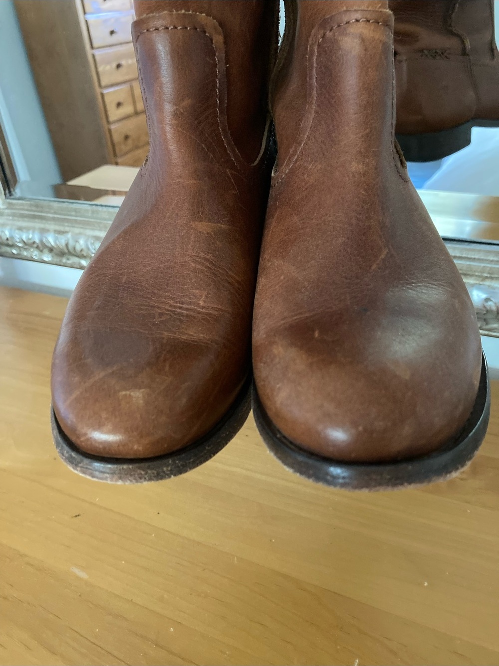 Frye Brown Leather Women's Ankle Booties - Picture 2 of 7